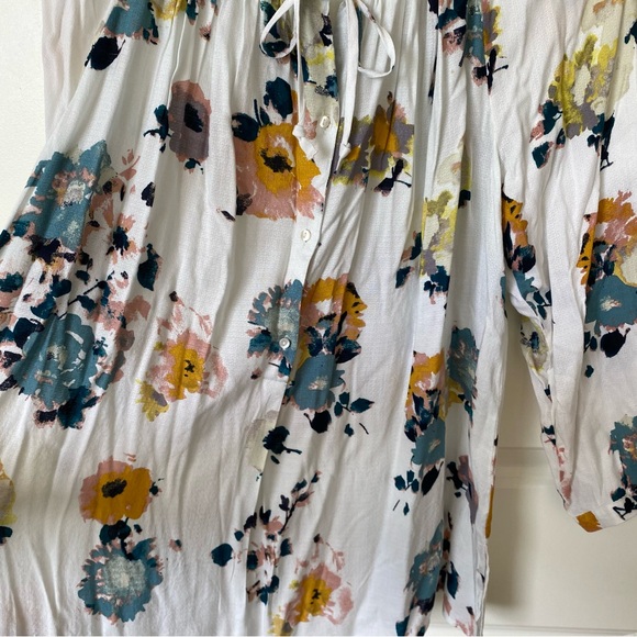 LUCKY BRAND Flowy Bohemian Blouse Floral Pattern NWT - Picture 8 of 10